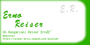 erno reiser business card